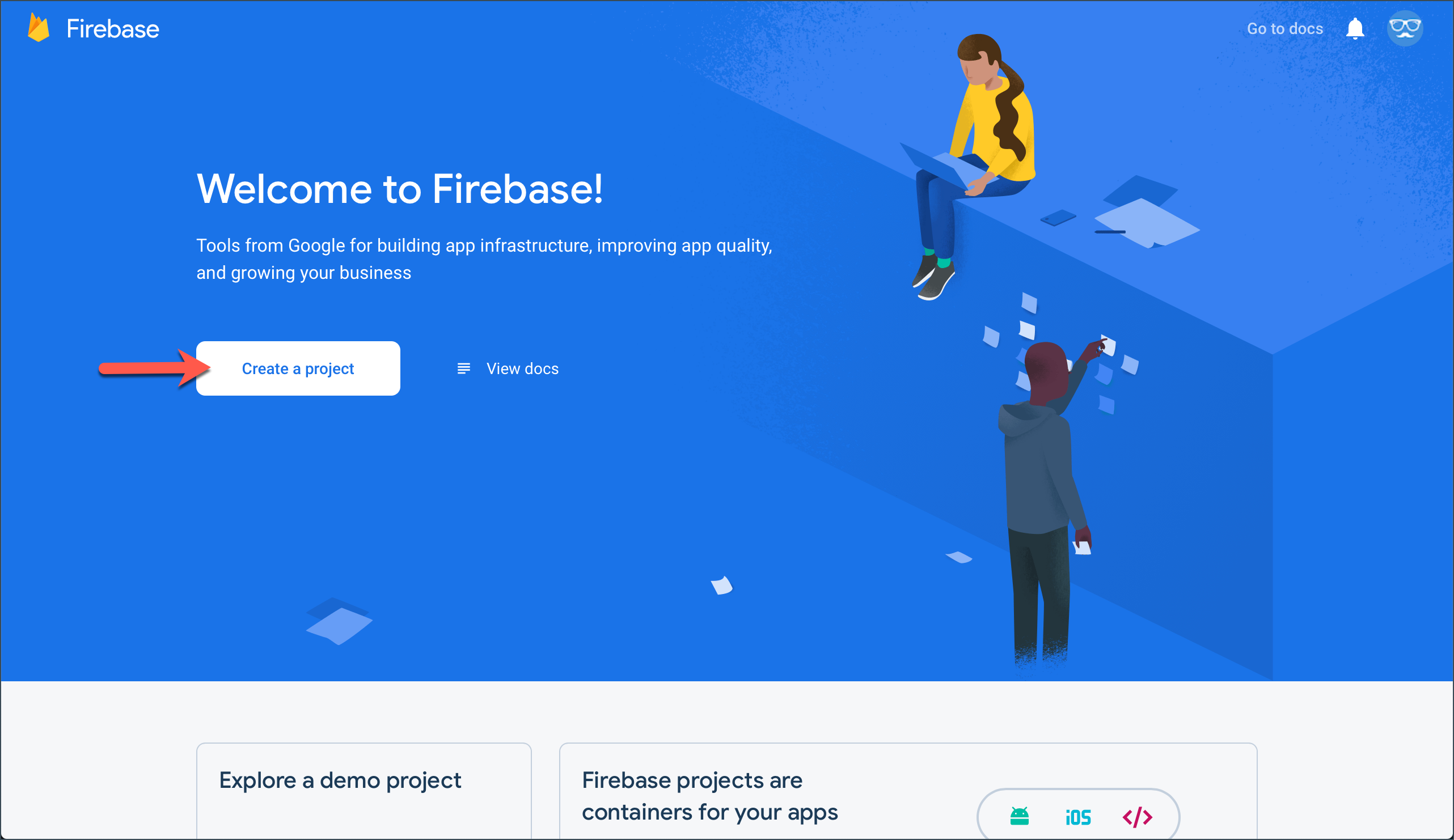 Create a Firebase project