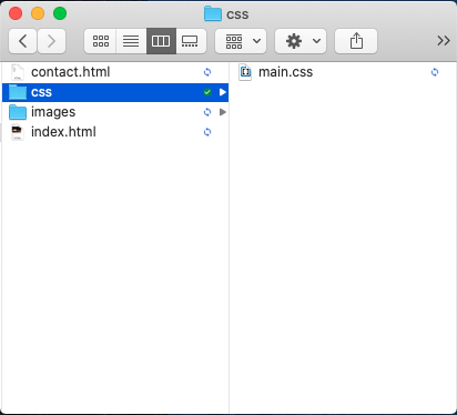 css file folder screenshot